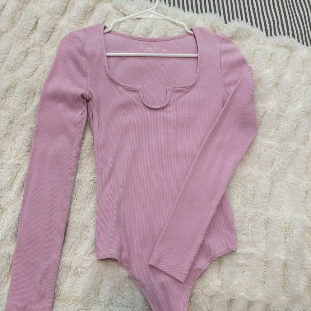 Abercrombie & Fitch Mauve Long Sleeve Bodysuit